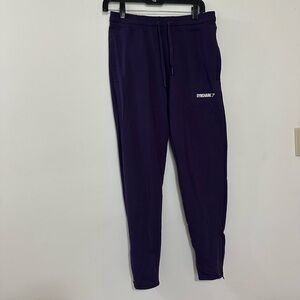 Gymshark Joggers‎ In Purple Size Women’s Medium Zippers At Ankles